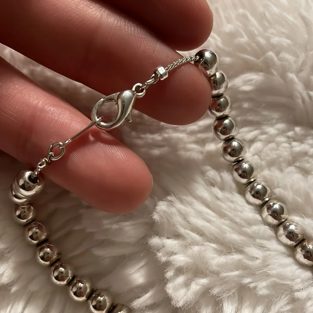 Silver Plated Bead‎ Necklace